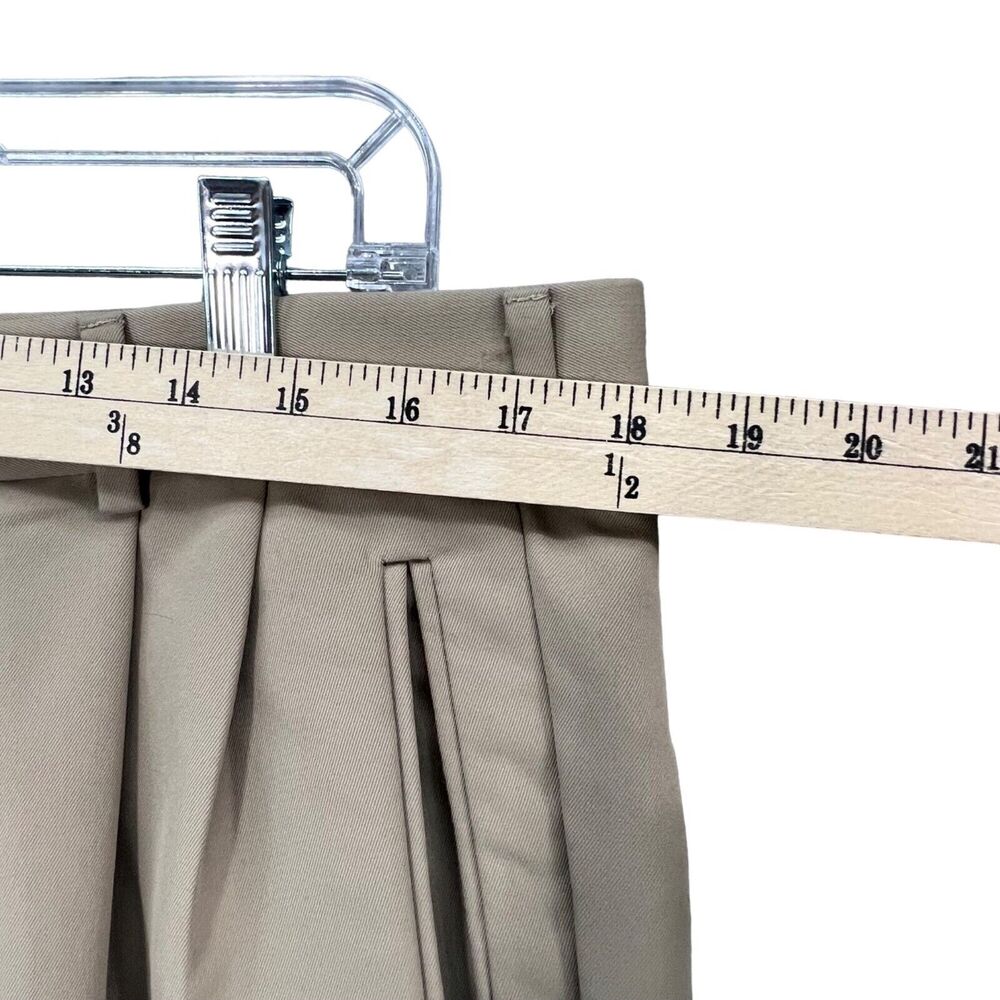 Dockers Pants Men 36x32 Tan Relaxed Fit Comfort Khaki Pleats Front Cuffed Preppy - Picture 6 of 13